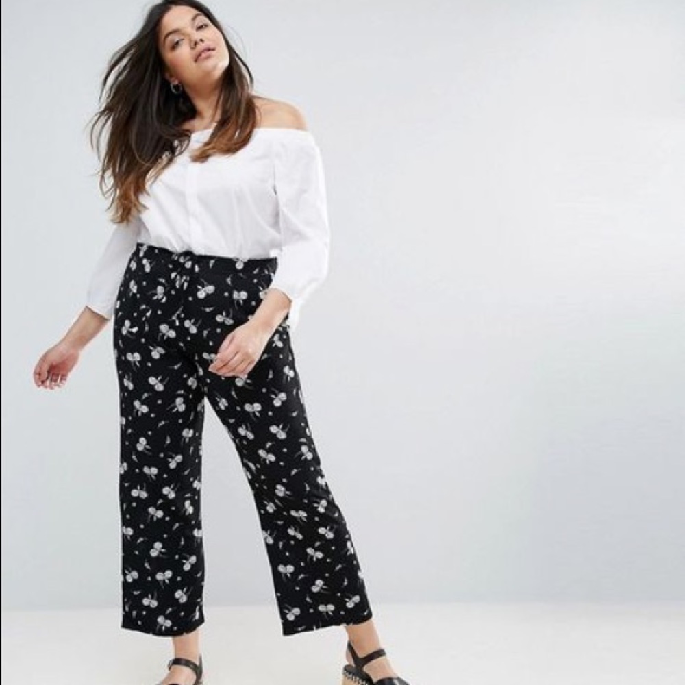 ASOS Curve Floral Crepe Pants